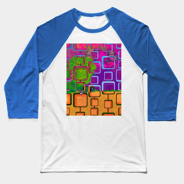 Avenue at Arles with Houses by Van Gogh (Remix by SABRE) Baseball T-Shirt by SABREart